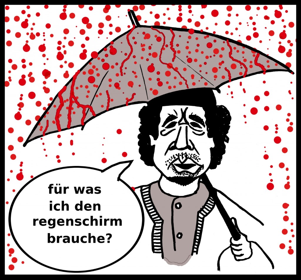 gaddafis schirm - gaddafi's umbrella